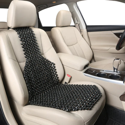 Universal summer car seat cushion in beige or black colours for five-seat vehicles
