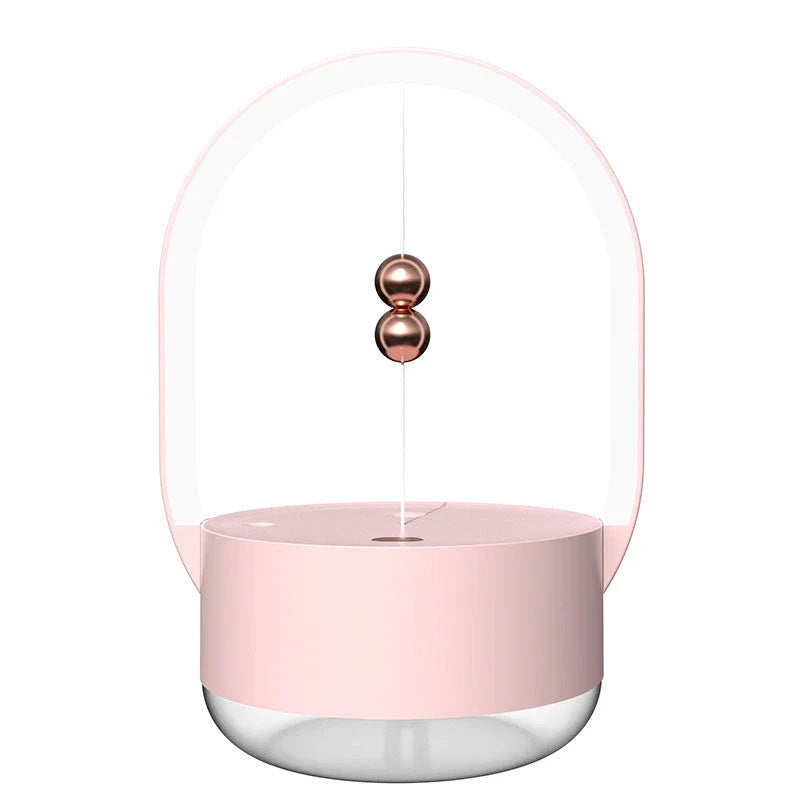 Compact portable USB powered humidifier with mood lighting for home and office use