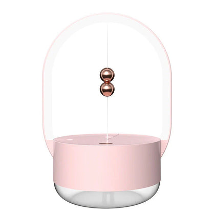 Compact portable USB powered humidifier with mood lighting for home and office use