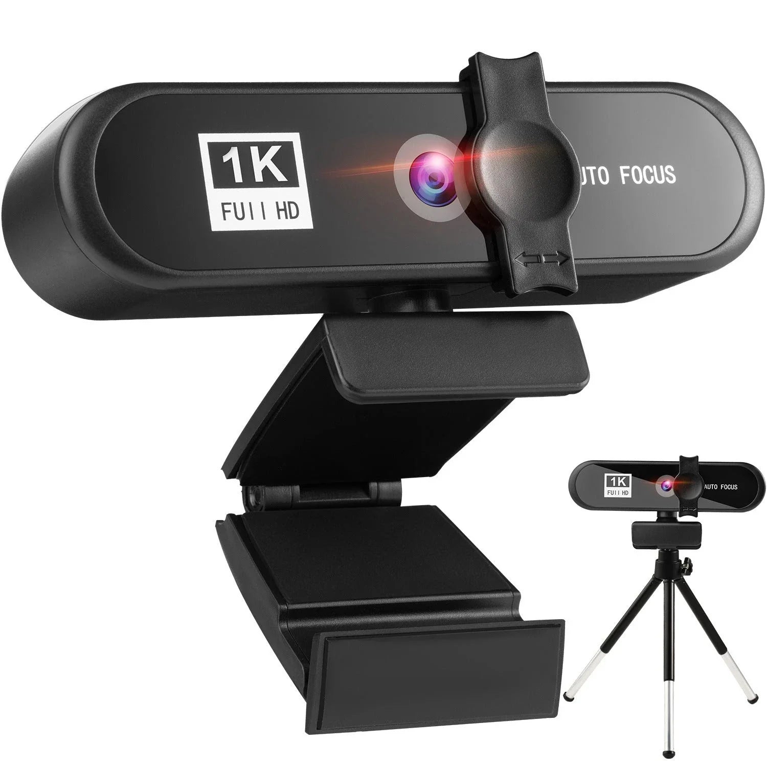 Premium 4K auto-focus webcam with dual microphones for clear, high-quality video and audio during video calls, live streams, and online conferences