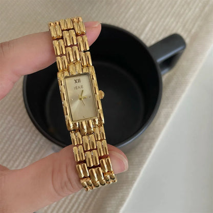 Bracelet-style women's watch with 15mm dial, 7mm thickness, and mineral glass mirror in silver or gold colours