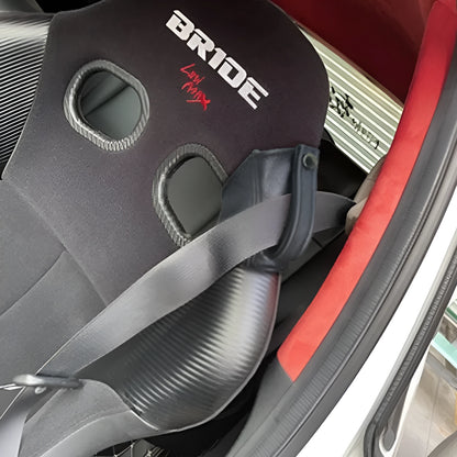 Genuine leather racing seat belt cover for bucket seats in multiple colour options