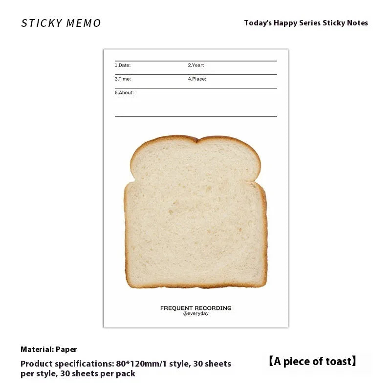 Happy Series message sticky notes refill pad showing 30 sheets in one of four cover colour options.