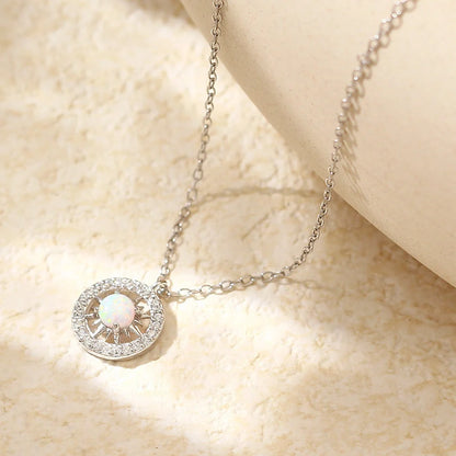 Elegant Celtic Moon and Sun Necklace in Premium 925 Sterling Silver with Celestial Motifs and Sparkling Asterism Diamonds