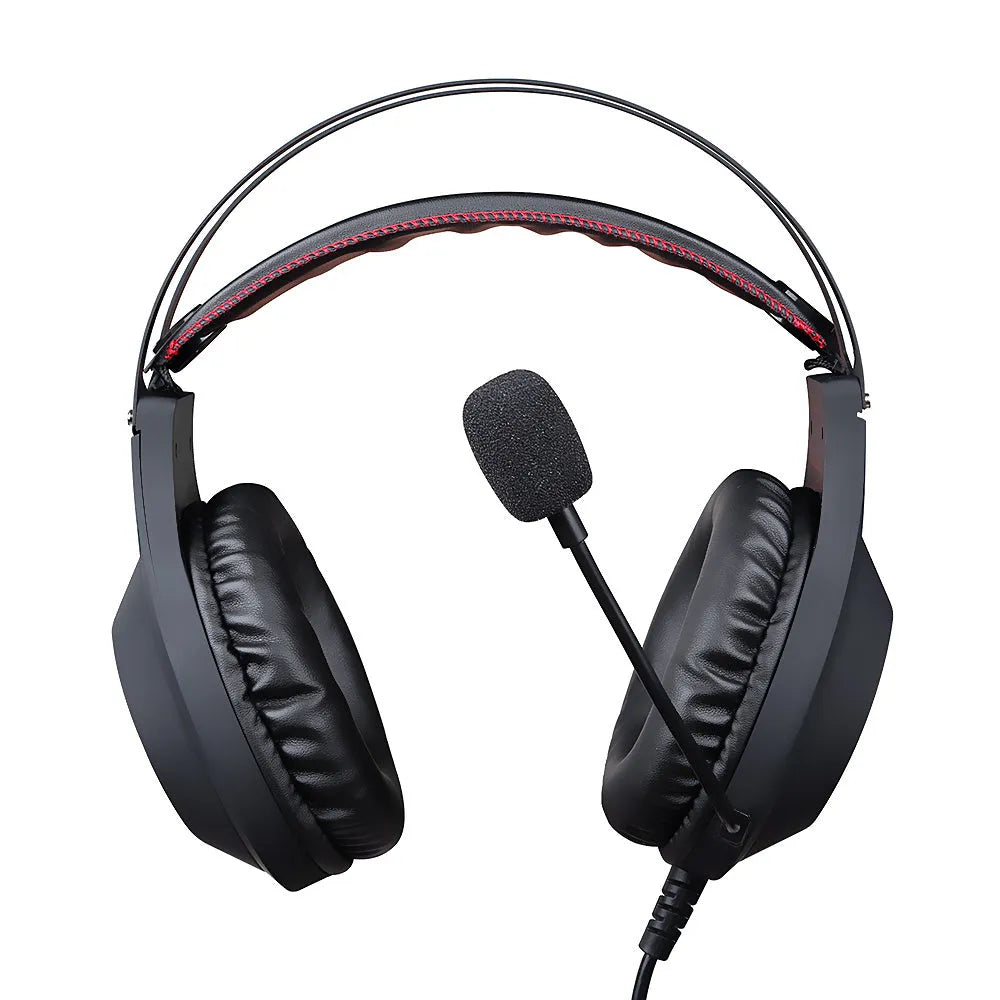 NUBWO N2 black and silver over-ear gaming headset with microphone and volume control.