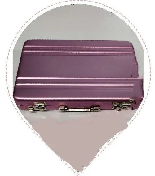 Slim aluminium alloy card holder in red, blue, black, silver, pink, or gold.