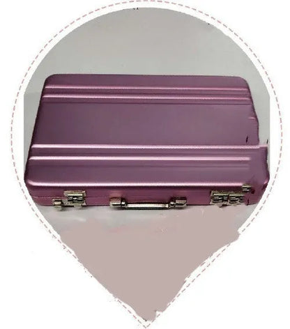 Slim aluminium alloy card holder in red, blue, black, silver, pink, or gold.