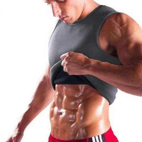 Men's neoprene sauna vest with logo for body shaping and slimming