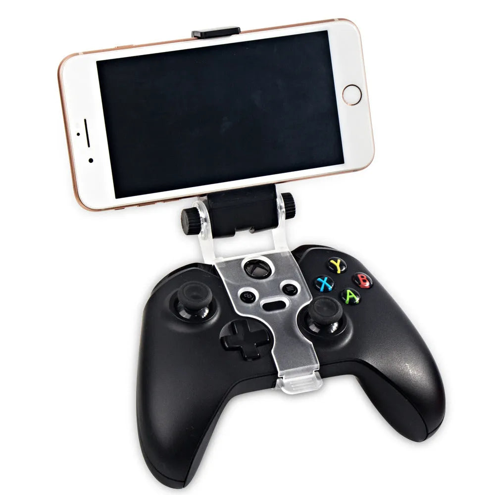 Black universal mobile phone holder bracket for car dashboard, office desk, or home use