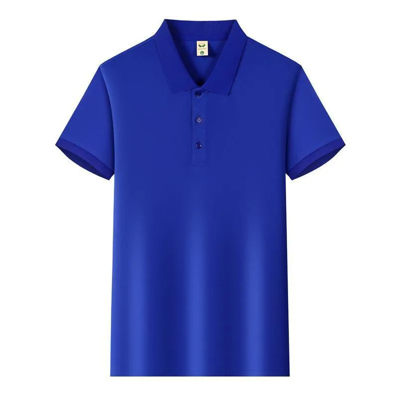 Men's short sleeve lapel business shirt in Ice Silk fabric available in multiple colours