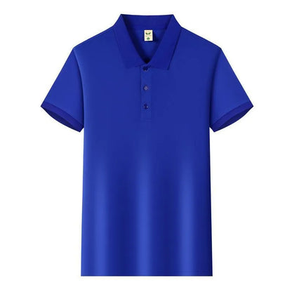 Men's short sleeve lapel business shirt in Ice Silk fabric available in multiple colours