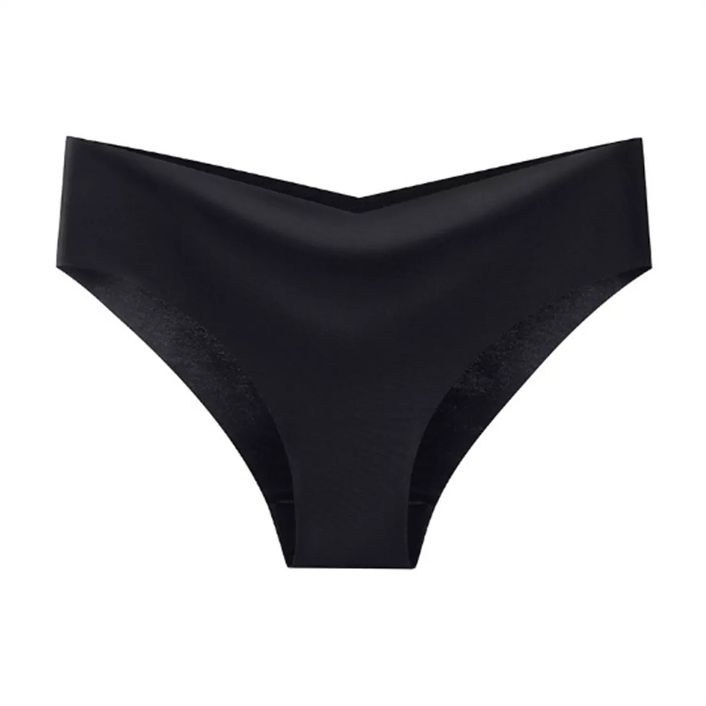 Women's V-shaped Waistband Seamless Ice Silk Panties in 5 colors