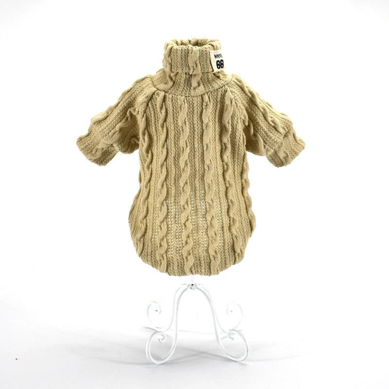 Cosy dog turtleneck sweater in various colours and sizes for small to medium pups