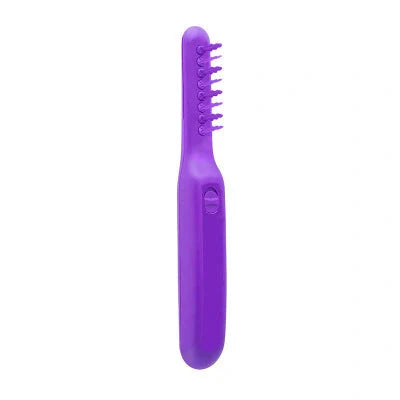 Purple Electric Detangling Brush with oscillating teeth for gentle hair care