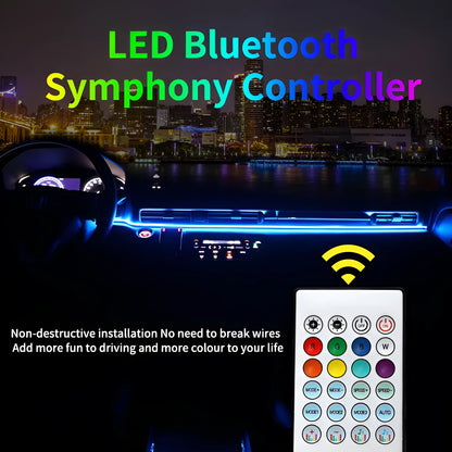 110cm car central control ambience light with aluminium housing and remote control
