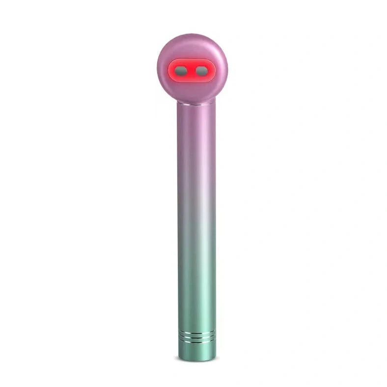Facial lifting eye beauty instrument with vibration function and colour light therapy, aluminium alloy plastic construction