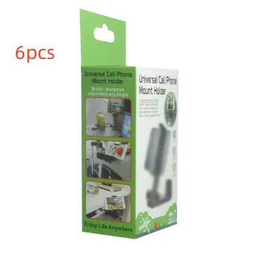 H22 Black 360-degree rotary collapsible phone holder on desktop