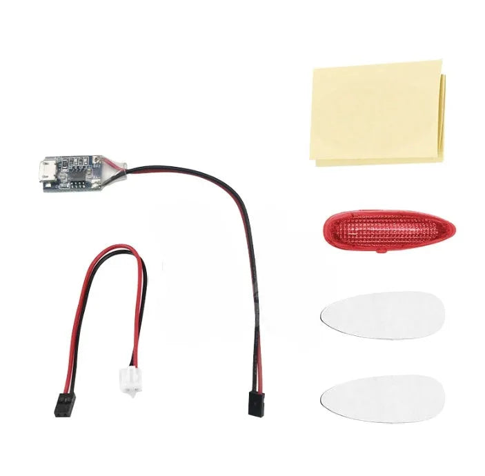 RC model aircraft multi-colour LED warning light system with PCB construction and aviation alarm functions