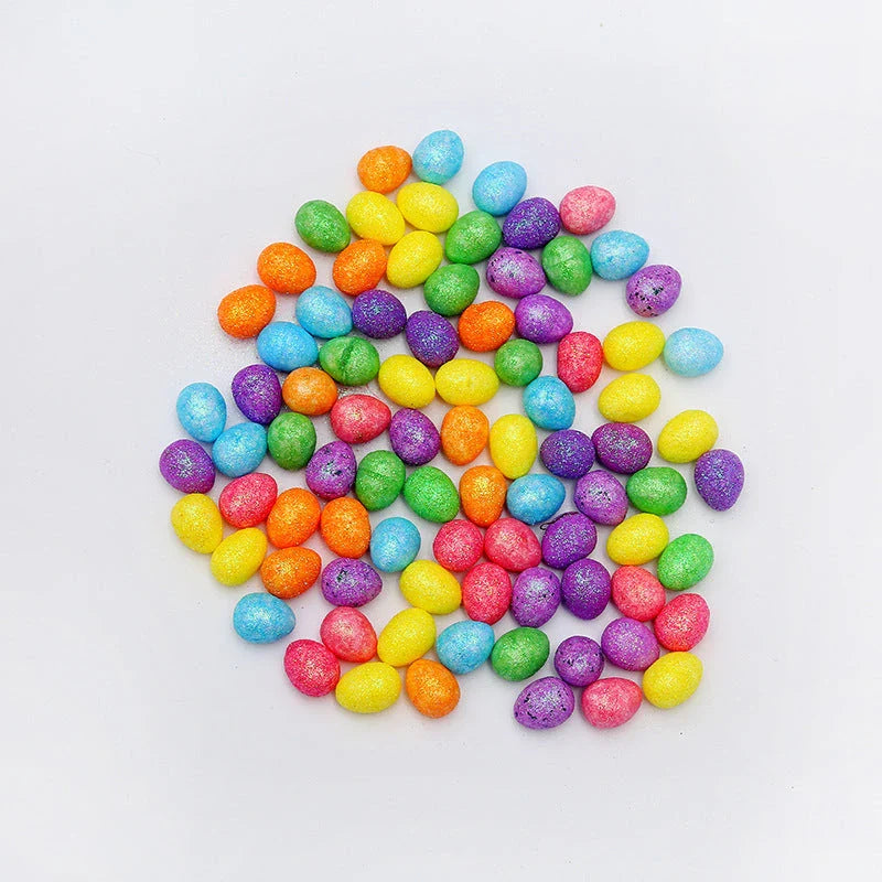 Colourful and vivid painted Easter egg ornaments in various sizes and styles, perfect for decorating Easter baskets, trees, and more.