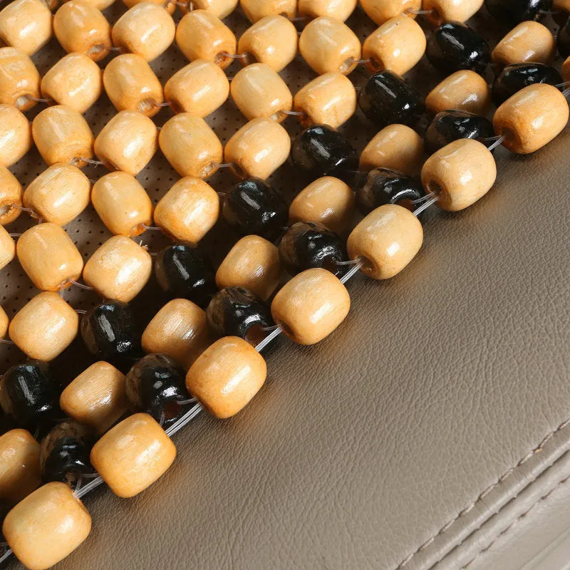 Universal summer car seat cushion in beige or black colours for five-seat vehicles