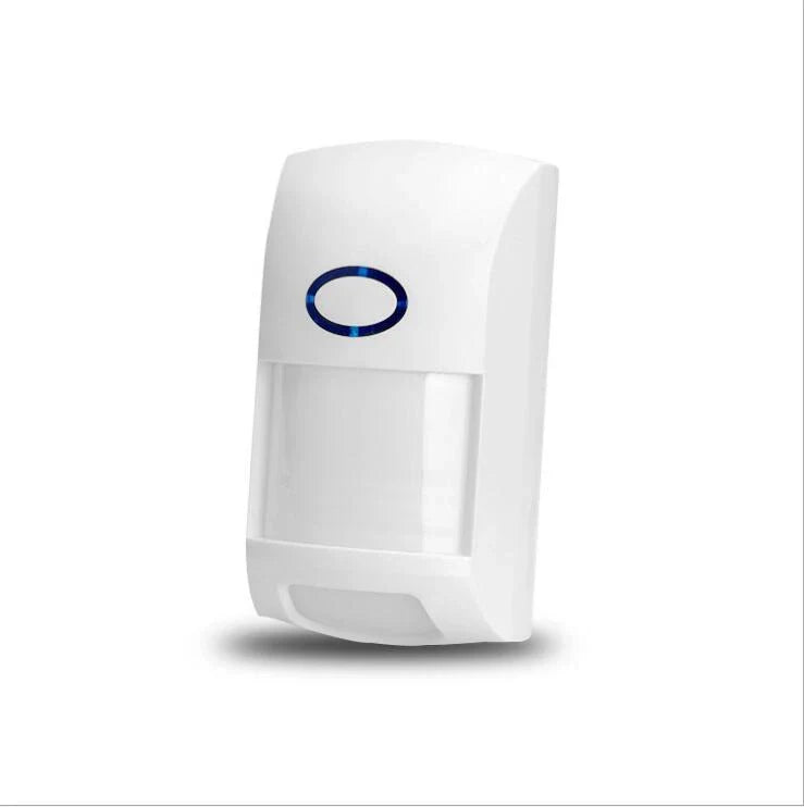 Infrared body sensor alarm with Wi-Fi connectivity, featuring long-range detection, wide coverage angle, and pet-proof sensitivity for comprehensive home security