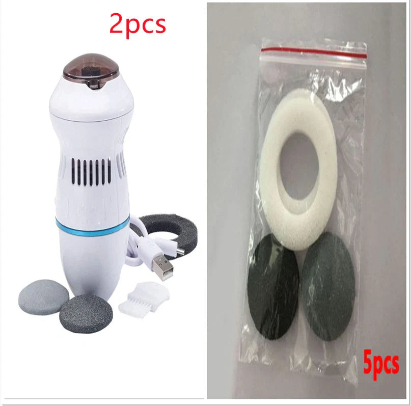 Electric Foot File Grinder with dual diamond heads for dead skin removal