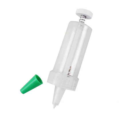 12cm long plastic mini planter tool with 3cm diameter opening for seed distribution