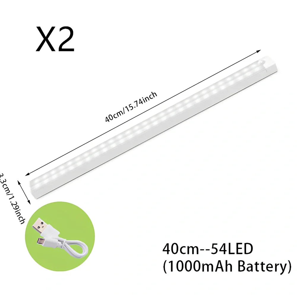 Wireless LED motion sensor night light with magnetic mounting in various sizes