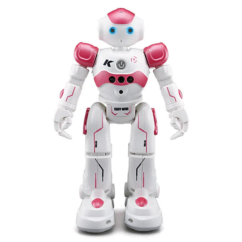 Remote control dancing robot toy with gesture controls, autonomous navigation, and customizable dance routines