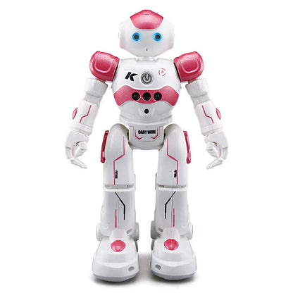 Remote control dancing robot toy with gesture controls, autonomous navigation, and customizable dance routines