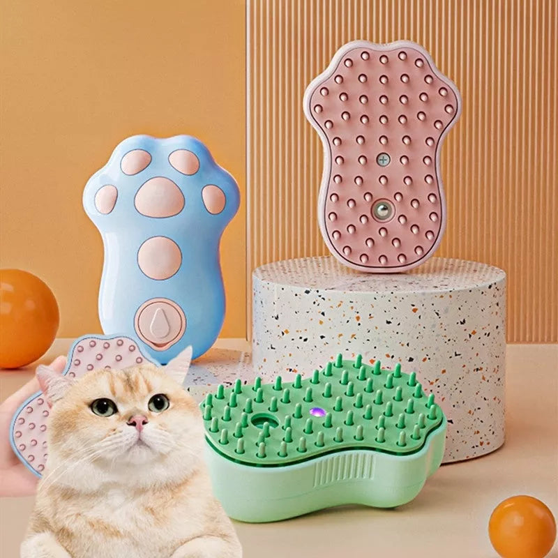 Electric cat dog spray comb with UV light and steam cleaning function