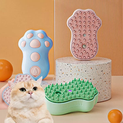Electric cat dog spray comb with UV light and steam cleaning function