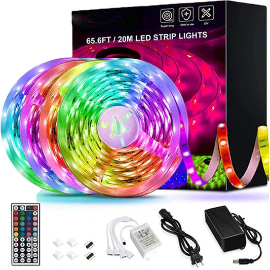 Versatile RGB LED strip lights for customizable home decor and ambient lighting