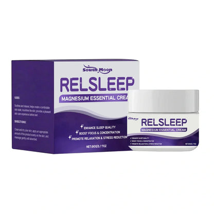 Sleep Magnesium Essence Cream 90g container with honey and magnesium sulfate for overnight skin soothing
