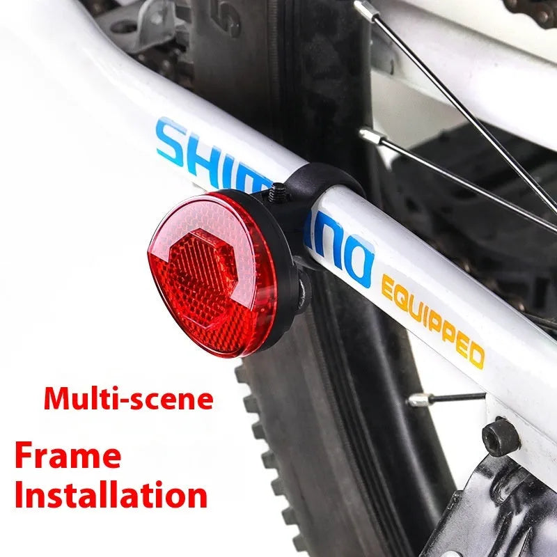Plastic bicycle seatpost taillight bracket with anti-theft feature in red or yellow