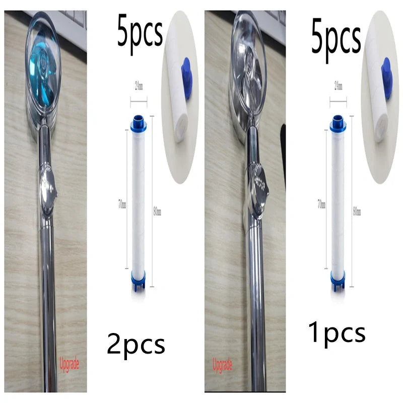 Turbo Propeller Shower Head with 360° fan extension and holder for a luxurious shower experience