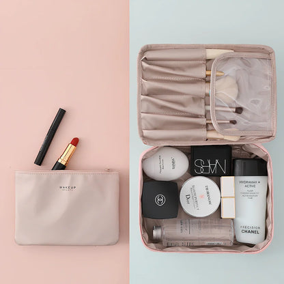 23x16.5x8cm travel cosmetic organiser bag with sponge construction and multiple compartments