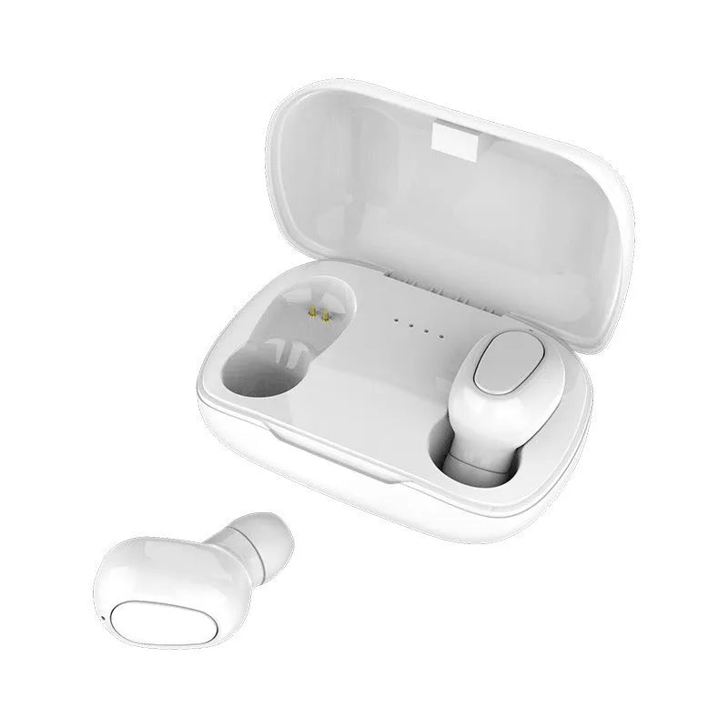 Black, Pink, and White TWS Bluetooth headset with 4-hour battery life and 10-metre wireless range