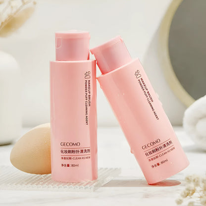 Makeup brush cleaner set with 80ml detergent and 75ml no-rinse spray for beauty blenders