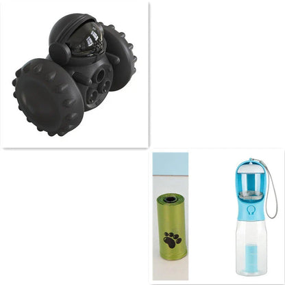 Interactive puzzle slow feeder toy for dogs and cats, with a rolling tumbler design that encourages active and entertaining feeding