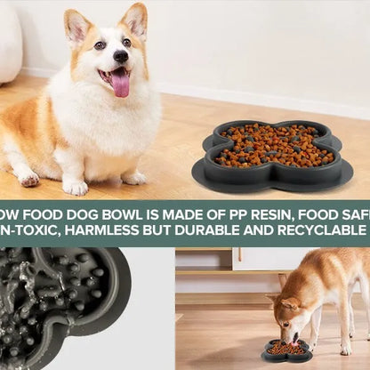 A raised silicone pet licking pad placed on a floor, showing its textured surface and non-slip base.