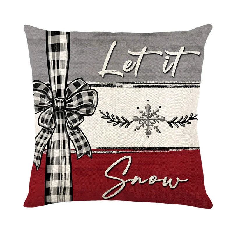 Festive Christmas cushion cover with vibrant holiday-themed design, perfect for adding cozy, seasonal charm to any home.