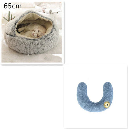 Cozy All-in-One Pet Bed in various colors and sizes, providing a plush and comfortable retreat for cats and dogs