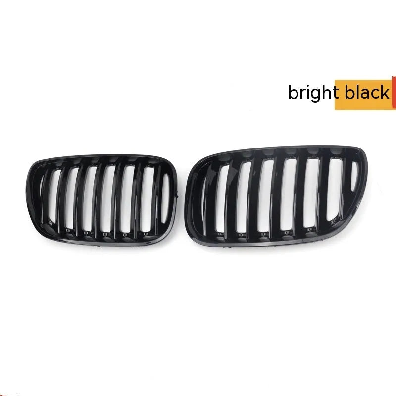 Bright black ABS plastic mesh grille for BMW X5 E53 middle section replacement