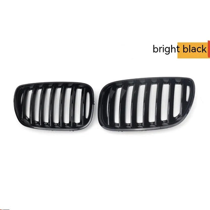 Bright black ABS plastic mesh grille for BMW X5 E53 middle section replacement