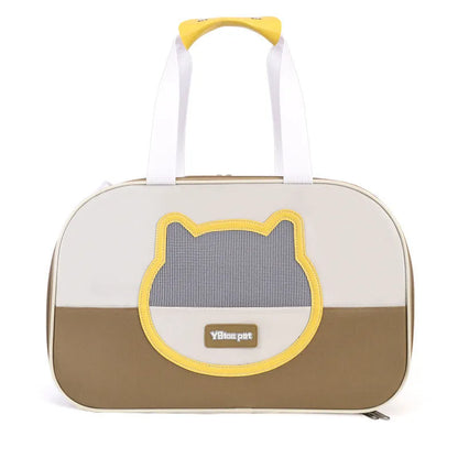 Outdoor portable foldable cat backpack in Oxford cloth with contrast colour design and 15 Jin capacity
