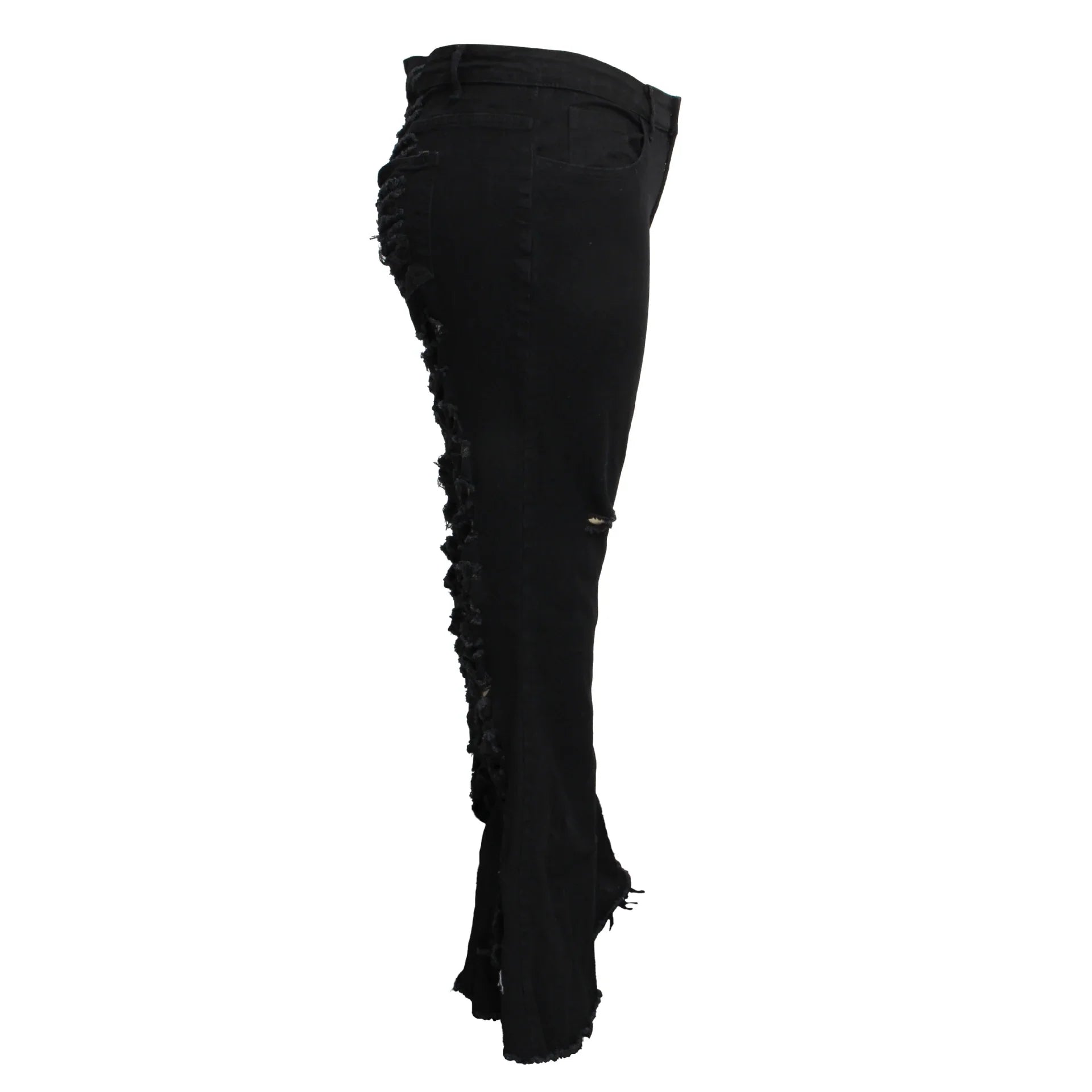 Premium stretch denim plus-size bell-bottom jeans in a variety of colours and sizes