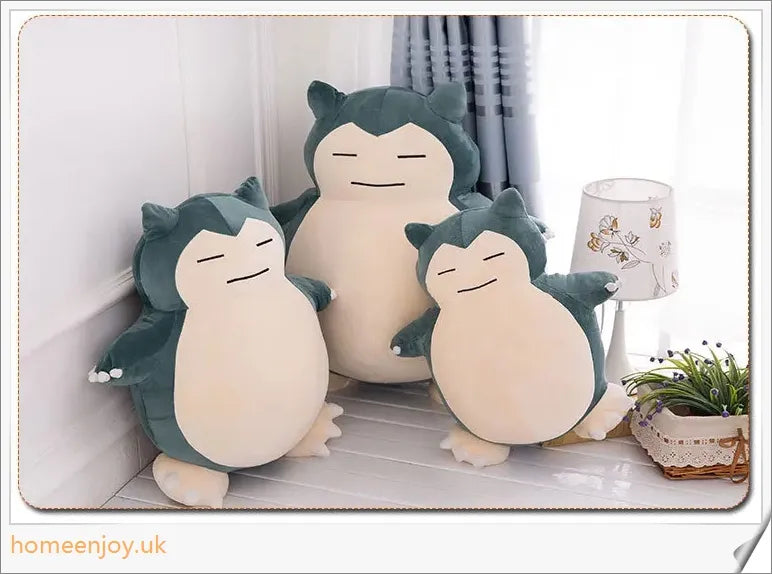 Snorlax Anime Plush Toy - A soft, cuddly Pokémon figure with a charming expression and vibrant colours