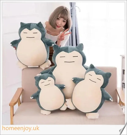 Snorlax Anime Plush Toy - A soft, cuddly Pokémon figure with a charming expression and vibrant colours