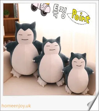 Snorlax Anime Plush Toy - A soft, cuddly Pokémon figure with a charming expression and vibrant colours